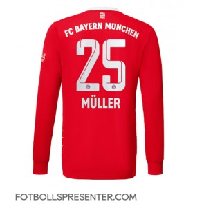 Bayern Munich Thomas Muller #25 Hemma Matchtröja 2022-23 Långärmad